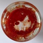 Clear vase with red bottom - Ladislav Oliva