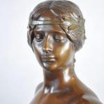Nude Figure - patinated bronze - Georges Bareau - 1900