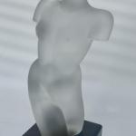 Nude Glass Figurine - clear glass, onyx glass - Kurt Schlevogt - 1930