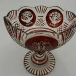 Glass Pedestal Bowl - clear glass - 1840