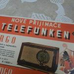 Advert - cardboard - Argo Durango Atlanta Radio - 1940
