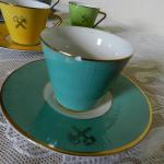 Cup and Saucer - white porcelain - Slavkov Czechoslovakia - 1960