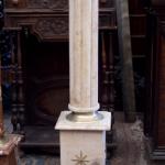 Column - brass, marble