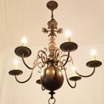Six Light Chandelier - bronze - 1880