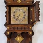 Wall Timepiece - solid wood, walnut wood - 1900