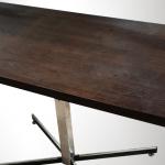 Dining Table - solid wood, oak veneer - 1960