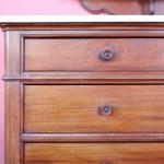 Chest of drawers - solid oak, mahogany veneer - 1900