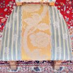 Six Chairs - solid oak, fabric - 1950