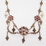 Czech Garnet Necklace - Czech garnet, tombac - 1910