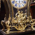 Mantel Clock - bronze, wood - 1850