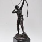 Nude Figure - patinated bronze, marble - 1925