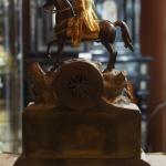 Mantel Clock - bronze, patinated bronze - 1880