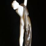 Nude Figure - alabaster, bronze - E. Seger  slévárna K. Ksionsek Berlin - 1905