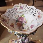 Pedestal Bowl - white porcelain - Dresden - 1880