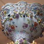 Pedestal Bowl - white porcelain - Dresden - 1880