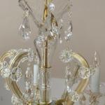 Five Light Chandelier - brass, glass - 2000