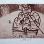 Miroslav Houra - 4x Ex libris, 1x color linocut 
