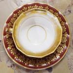 Cup and Saucer - white porcelain - 1850