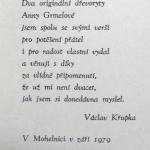 Anna Grmelova, Vaclav Krupka - Two woodcuts, Poems