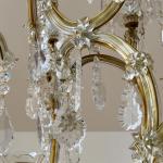 Twelve Light Chandelier - crystal, brass - 1890