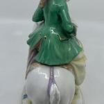 Porcelain Lady Figurine - glazed porcelain, painted porcelain - Volkstedt - Rudolstadt - 1900