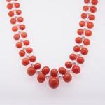 Coral Necklace - pearl, coral - 1930