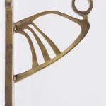 Curtain rod holder, brass, Nosek foundry Czech Republic
