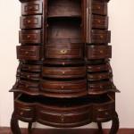 Cabinet - solid oak, brass - 1710