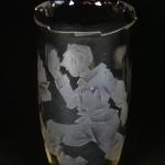 Vase - cut glass, clear glass - Ladislav Pøenosil - 1925