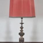 Table Lamp - silk, brass - 1950