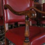 Chair Sets - solid oak, leather - 1890
