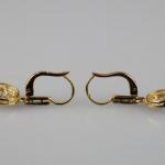 Gold Earrings with Diamonds - platinum, gold - 1980