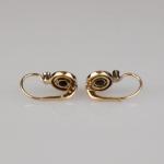 Gold Earrings with Diamonds - yellow gold, diamond - 1925