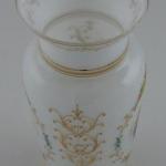 Vase made of clear, milky and painted glass 