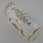 Vase made of clear, milky and painted glass 