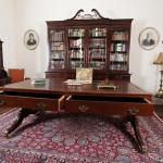 Writing Desk - solid wood, leather - 1970