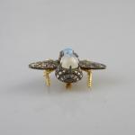 Fly Shaped Brooch - silver, gold - 1980
