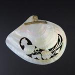 Art nouveau carved shell