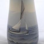 Vase with a sailing ship at sea - Bing & Grondahl,