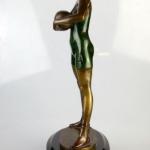 Sculpture - patinated bronze, onyx - Bruno Zach - 1930