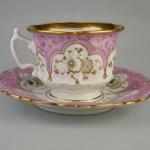 Cup and Saucer - painted porcelain - Dalovice - 1850