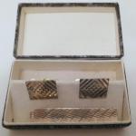 Cufflinks - chiseled silver - 1950