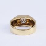 Precious Stone Ring - yellow gold, diamond - 1990