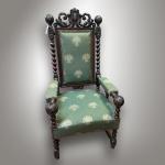Carved neo-baroque armchair, 1870