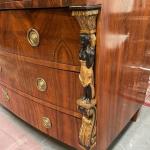 Empire chest of drawers, solid walnut, gilt bronze, 1820
