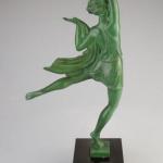 Dancer - patinated metal - Fayral - 1930
