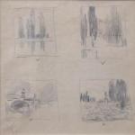 Ferdinand Engelmller - Four pencil drawings