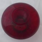 Spherical vase, colourless and ruby glass - round 
