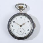 Pocket Watch - silver, black enamel - 1900