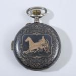Pocket Watch - silver, black enamel - 1900